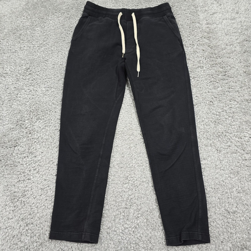 Buck Mason Mens Cotton Jogger Sweatpants Black Size XS‎ Casual Athleisure